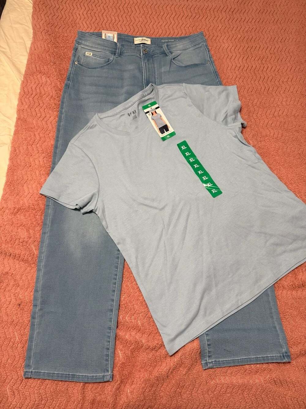Jachs Girlfriend Jeans Size 10 and DKNY Women's  Tee Size XL